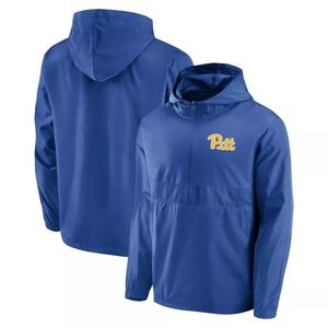 NCAA Pitt Panthers Quarter Zip Windbreaker Jacket Blue New Mens 2XL
